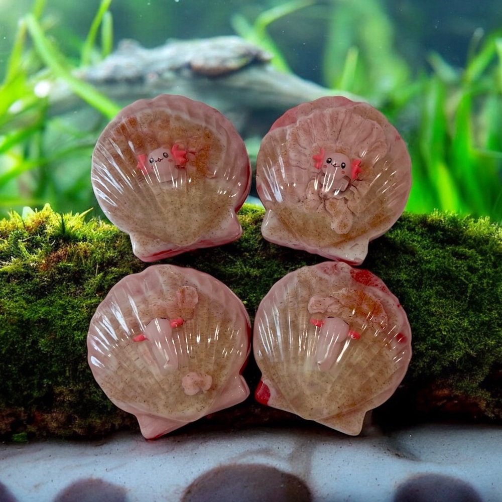 Hand Crafted “Sea Creature Surprise” Seashell Shaped Aloe Vera Soap - Unscented